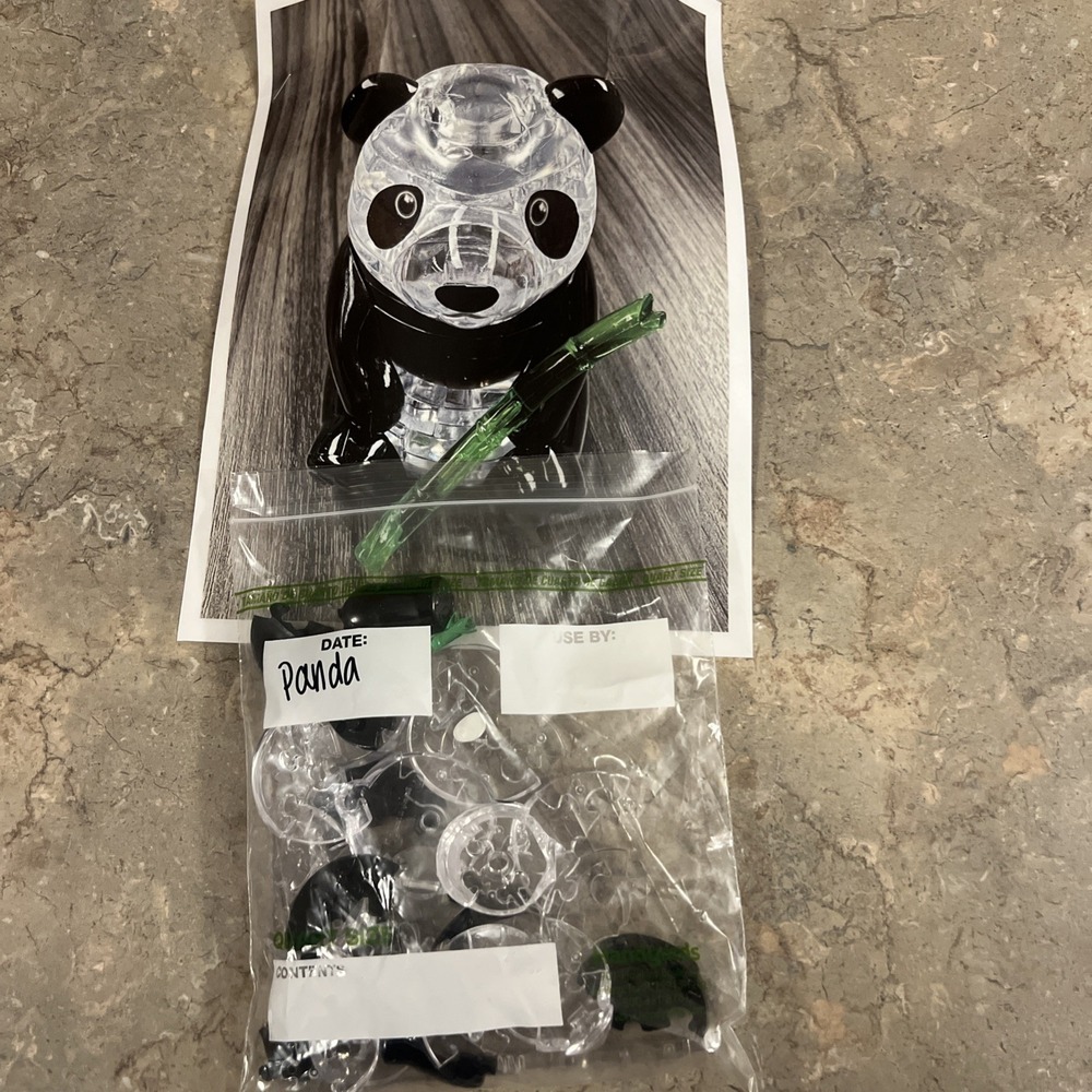 BePuzzled Panda 3D Crystal Puzzle Acrylic